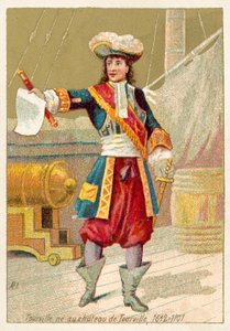 Anne Hilarion de Tourville, French naval commander (chromolitho) بواسطة المدرسة الفرنسية