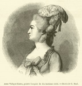 Anne Vallayer-Coster, peintre francaise du dix-huitieme siecle (engraving) بواسطة المدرسة الفرنسية