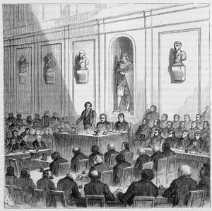 Arago announces the discovery of Daguerre, in the public session of the Academy of Sciences of August 10 بواسطة المدرسة الفرنسية
