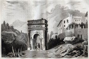 قوس أغسطس (سوسة) - قوس أغسطس (سوزا) - أركو دي أوغوستو (سوسة) - نقش من "" إيطاليا الرائعة "- الرسم التاريخي والوصف لإيطاليا" "بقلم إم دي نورفين ، الفصل. نودير 1834-1836. بواسطة المدرسة الفرنسية