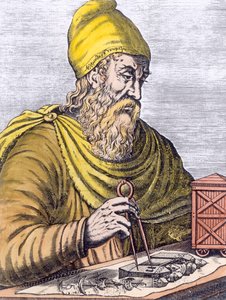 أرخميدس (287-212 قبل الميلاد) (تلوين لاحق) بواسطة المدرسة الفرنسية