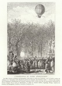 صعود Montgolfier Brothers Aerostatic Globe ، باريس ، 1 ديسمبر 1783 بواسطة المدرسة الفرنسية