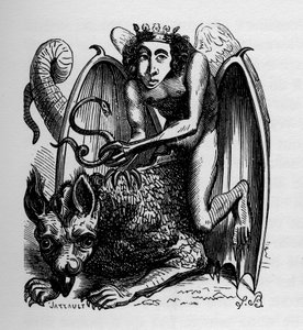 Astaroth - توضيح من "القاموس الجهنمي" لجاك ألبين سيمون كولين دي بلانسي بواسطة المدرسة الفرنسية