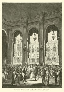 زي الكرة ، الذي تبرعت به المدينة ، تحت لويس السادس عشر ، 23 يناير 1782 بواسطة المدرسة الفرنسية