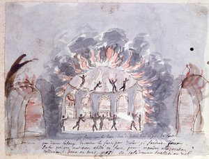مشهد الباليه ، يصور الغضب ، أواخر القرن السابع عشر (مرحاض على الورق) بواسطة المدرسة الفرنسية