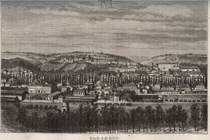 Bar-le-Duc (Bar le Duc) - قسم Meuse - نقش في "La France illustree: الجغرافيا والتاريخ والإدارة الإحصائية" بواسطة VA Malt-Brown. 1884 بواسطة المدرسة الفرنسية