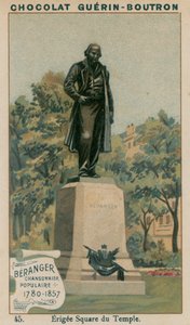 Beranger ، شعبية Chansonnier ، 1780-1857 ، Erigee Square du Temple بواسطة المدرسة الفرنسية