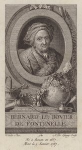 Bernard Le Bovier de Fontenelle, French author (engraving) بواسطة المدرسة الفرنسية