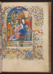 كتاب الصلوات ، إضافة MS 32454 f.35r ، فرنسا بواسطة المدرسة الفرنسية