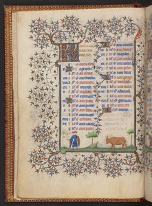 كتاب الصلوات ، إضافة MS 32454 f.3v ، فرنسا بواسطة المدرسة الفرنسية