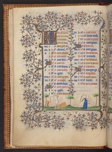 كتاب الصلوات ، إضافة MS 32454 f.5v ، فرنسا بواسطة المدرسة الفرنسية