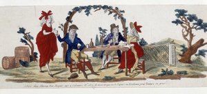 Café à Paris: chez Chereau, rue Jacques - engraving بواسطة المدرسة الفرنسية