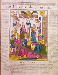 الجلجثة في القدس ، نشرتها La Fabrique de Desfeuilles ، نانسي (نقش الألوان) بواسطة المدرسة الفرنسية