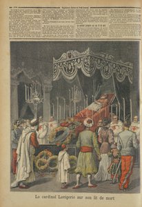الكاردينال لافيجري (1825-1892) على فراش الموت ، من لو بيتيت جورنال ، 17 ديسمبر 1892 بواسطة المدرسة الفرنسية