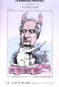 رسم كاريكاتوري ليوجين شنايدر (1805-1875) قبل عام 1870 (لون ليثو) بواسطة المدرسة الفرنسية