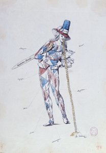 كاريكاتير يسخر من المهاجرين الأرستقراطيين الفرنسيين ، ج 1792 بواسطة المدرسة الفرنسية