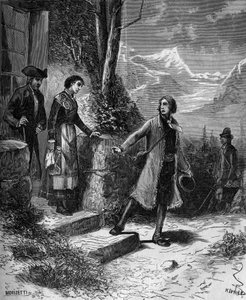 ترك كارل فون لين ، عالم الطبيعة والكاتب السويدي (1707 - 1778) خطيبته في رحلة إلى إنجلترا وهولندا. بواسطة المدرسة الفرنسية