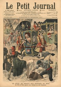 الاحتفال الذي قدمته فيل باريس لصالح ضحايا الفيضانات في جنوب فرنسا ، صورة توضيحية من "Le Petit Journal" ، ملحق illustre ، 22 ديسمبر 1907