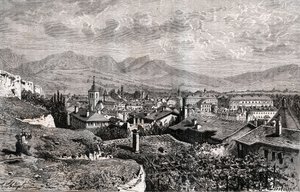 شامبيري - سافوي - نقش في "La France illustree: الجغرافيا والتاريخ والإدارة الإحصائية" بواسطة VA Malt-Brown. 1884 بواسطة المدرسة الفرنسية