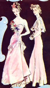فساتين السهرة من شانيل، من مجلة "ماري كلير"، 23 سبتمبر 1938 (مطبوعة) بواسطة المدرسة الفرنسية