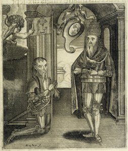 شارلمان والكونت تولوز تورسين (أو تشورسون) - في "Histoire des Countes de Toulouse" بقلم غيوم دي كاتيل ، تولوز بواسطة المدرسة الفرنسية