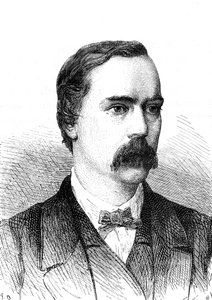تشارلز برايت (1832-1888)، مهندس إنجليزي، قام بتركيب كابل التلغراف عبر المحيط الأطلسي. نقش 1868 بواسطة المدرسة الفرنسية
