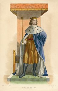Charles V (coloured engraving) بواسطة المدرسة الفرنسية