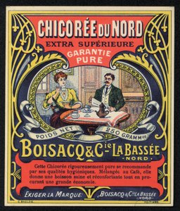 Chicoree du Nord و Boisacq و Cie la Bassee ، إعلان (لون ليثو) بواسطة المدرسة الفرنسية