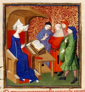 تعليمات كريستين ، MS Harley 4431 ، f.259v ، فرنسا ، ج 1410-14 (لون على رق) بواسطة المدرسة الفرنسية