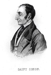كلود هنري دي روفروي (1760-1825) كونت سانت سيمون ، القرنين الثامن عشر والتاسع عشر بواسطة المدرسة الفرنسية