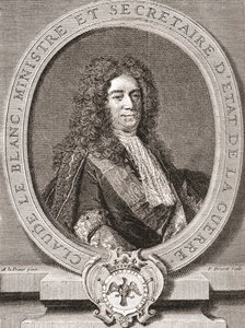 كلود لوبلان ، 1669 1728. المسؤول الملكي الفرنسي للنظام القديم ومرتين وزير الحرب. من Les Heures Libres تم نشره عام 1908. بواسطة المدرسة الفرنسية