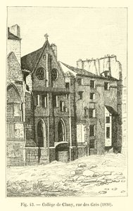 College de Cluny ، شارع des Gres ، 1820 بواسطة المدرسة الفرنسية