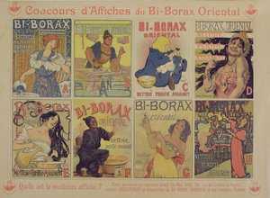 مسابقة أفضل ملصق إعلاني عن عامل التنظيف الفرنسي Bi-Borax Oriental ، 1898 بواسطة المدرسة الفرنسية