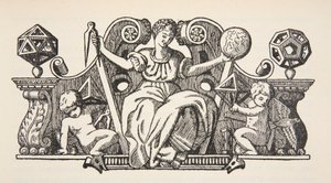نسخة من رسم توضيحي للغلاف من Theatrum Instrumentorum de Besson ، ونسخة بوريس ميستشيرسكي (ت 1957) توضيح من تاريخ الأمة الفرنسية ، العلوم ، المجلدان الأول والثاني ، بقلم غابرييل هانوتاو بواسطة المدرسة الفرنسية