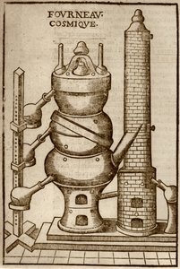 فرن كوني ، من La Theotechnie Ergocosmique بواسطة Annibal Barlet (1653) موضح في تاريخ السحر المنشور في أواخر القرن التاسع عشر بواسطة المدرسة الفرنسية