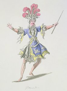 تصميم الأزياء للساحر ، في Dardanus ، libretto بواسطة Leclerc de Labruere ، ألحان جان فيليب رامو (1683-1764) بالفاكس بواسطة A. Guillaumot Fils (نقش الألوان) بواسطة المدرسة الفرنسية