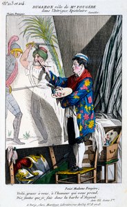 زي لدوغازون في دور السيد فوجير في LIntrigue Epistolaire ، من Petite Galerie Dramatique ، نشر 1796 بواسطة المدرسة الفرنسية