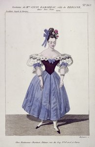 زي للسيدة Cinti Damoreau في دور Zerlina في Don Giovanni ، منقوش من Maleuvre ، طبعه Hautecoeur-Martinet بواسطة المدرسة الفرنسية