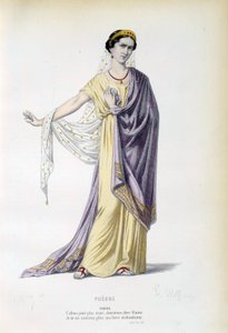 Costume for the character of Phedre in the piece of the same name by Jean Racine (1639-1699) 19th century Paris, French comedie بواسطة المدرسة الفرنسية