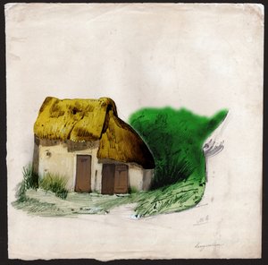 كوخ في فرنسا. (الرسم ، حوالي ١٨٣٠) بواسطة المدرسة الفرنسية