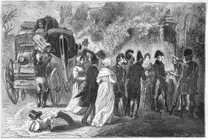 Count d’Artois at the Scottish Palace of Holyrood بواسطة المدرسة الفرنسية