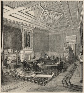 Cour des comptes - غرفة اللجنة - نقش في "Tableau-de-Paris" بواسطة Edmond Texier 1852 بواسطة المدرسة الفرنسية