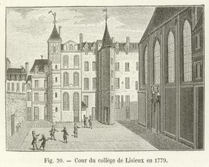 Cour du college de Lisieux عام 1779 بواسطة المدرسة الفرنسية