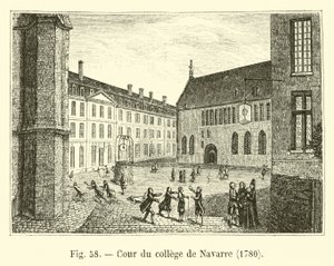 Cour du college de Navarre ، 1780 بواسطة المدرسة الفرنسية