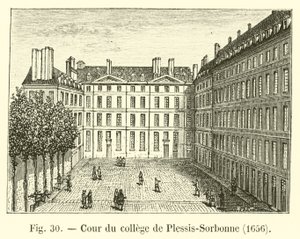 Cour du college de Plessis-Sorbonne، 1656 بواسطة المدرسة الفرنسية