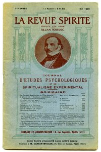 غلاف عدد من مجلة "La revue spirite" ، وهي مجلة ربع سنوية مخصصة للروحانية والدراسات النفسية والروحانية التجريبية ، أسسها آلان كارديك بواسطة المدرسة الفرنسية