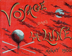 غلاف كتاب "Voyage dans la lune avant 1900" من تأليف A. de Ville d'Avray ، طبعة Ancienne Librairie Furne (نقش) بواسطة المدرسة الفرنسية