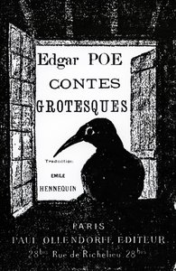 غلاف لـ Grotesques بقلم إدغار آلان بو ، نُشر عام 1882 بواسطة المدرسة الفرنسية