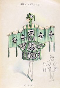الكلمات المتقاطعة زي تنكري ، c.1920 بواسطة المدرسة الفرنسية