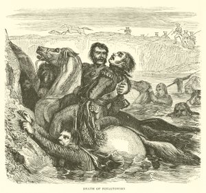 Death of Poniatowski (engraving) بواسطة المدرسة الفرنسية